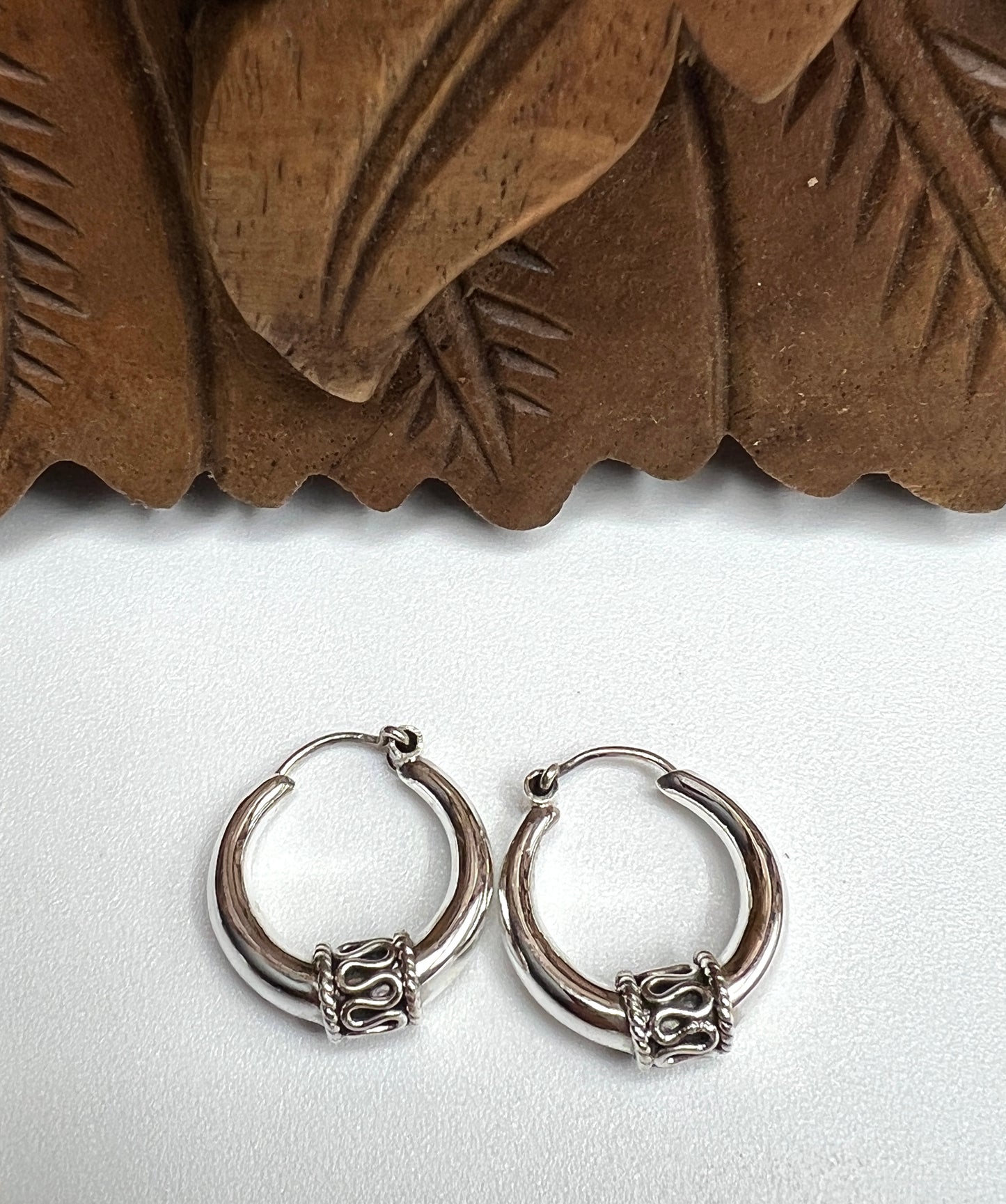 Thin Bali Hoop Earrings