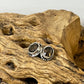 6mm Beaded Oval Faceted Studs Earrings
