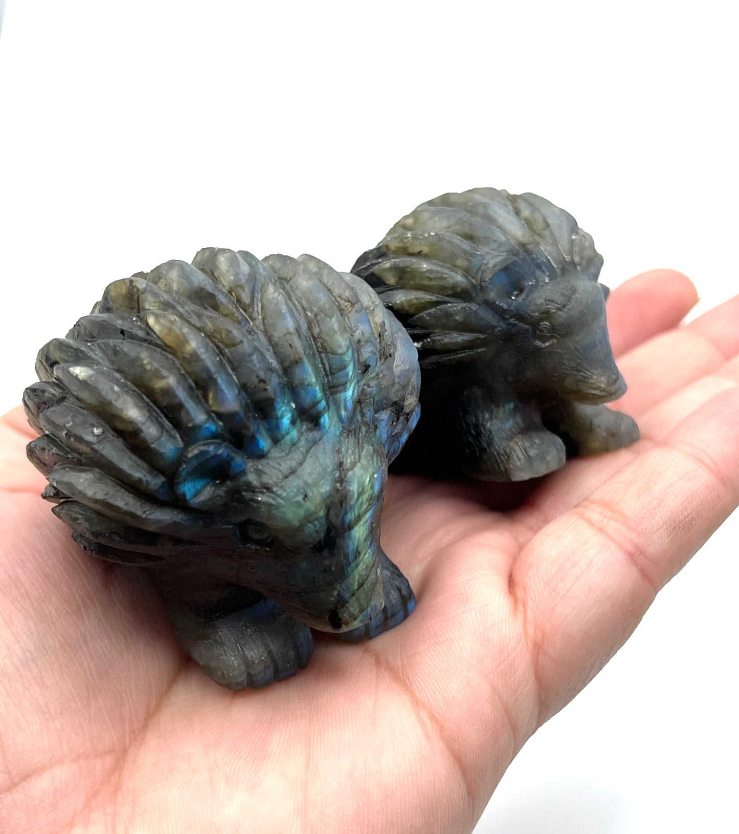 Labradorite Carved Hedgehog