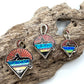 Inlaid Gemstone Grateful Dead Cats Down Under the Stars Pendants by David Freeland