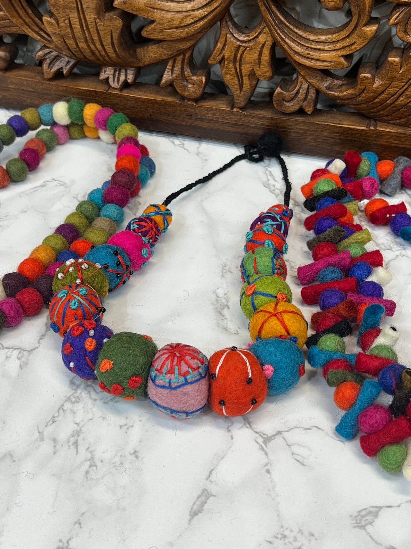 Hand felted Necklaces