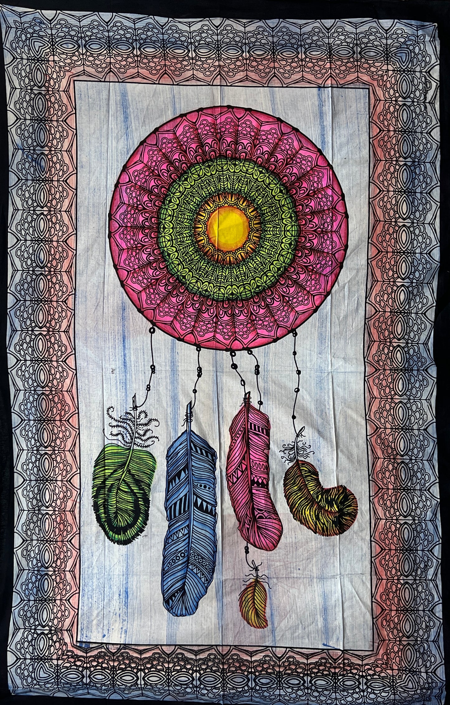 Hand Painted Dreamcatcher Tapestries