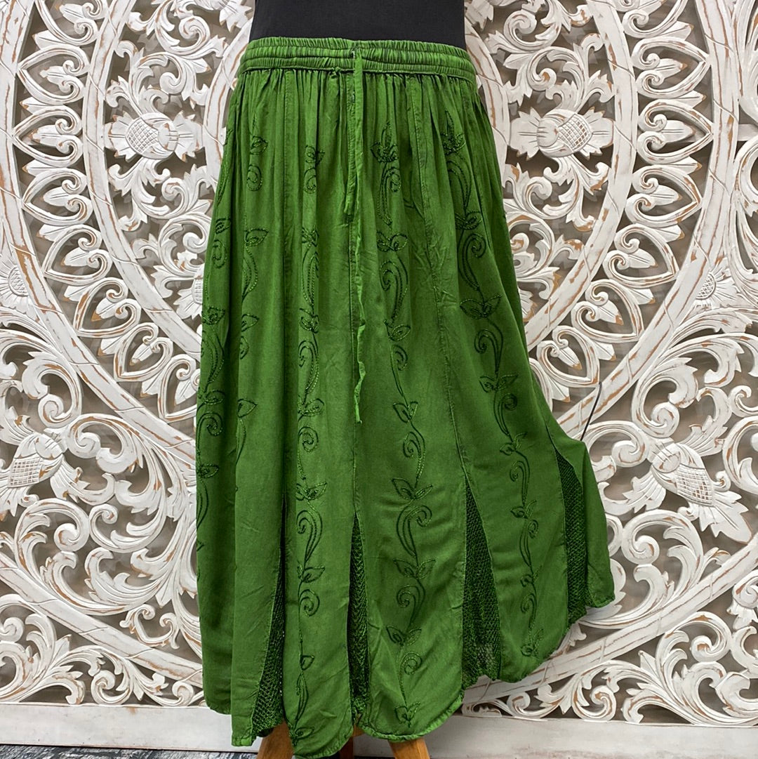 Embroidered Vine Long Skirts