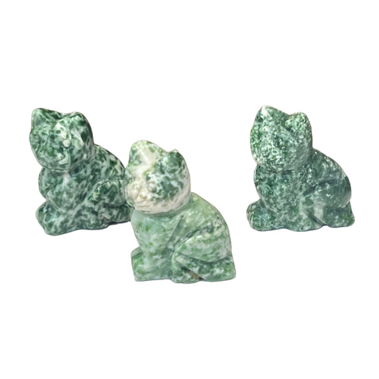 Hand Carved Gemstone Cats