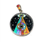 Rare Inlaid Gemstone All Seeing Eye Pendant by David Freeland