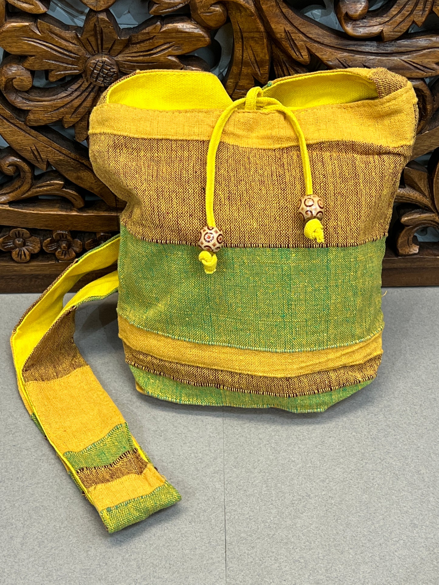 Woven Cotton Crossbody Bag