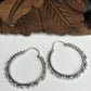 Beaded Decorative Hoop Earrings