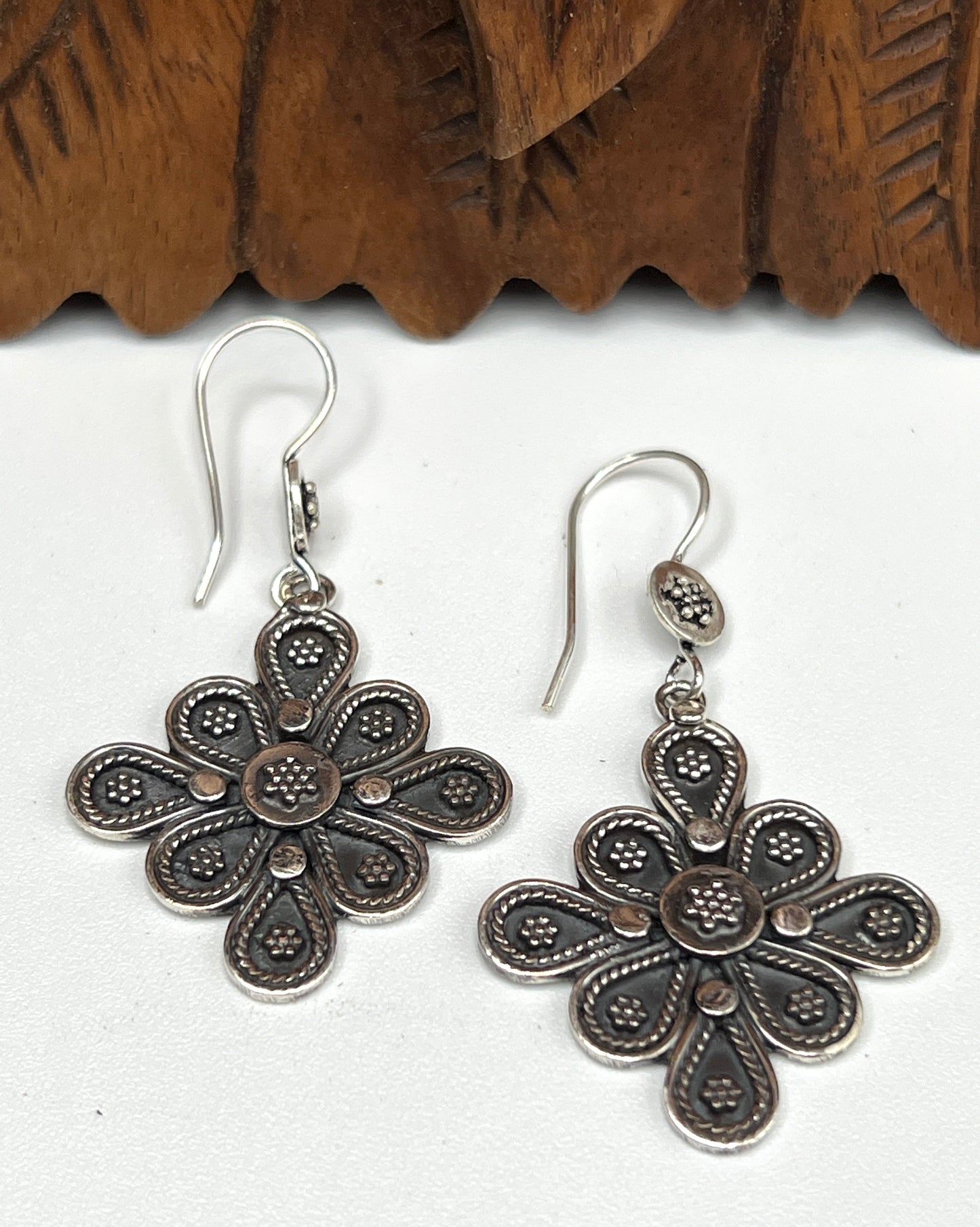 Rajasthani Tribal Flower Earrings