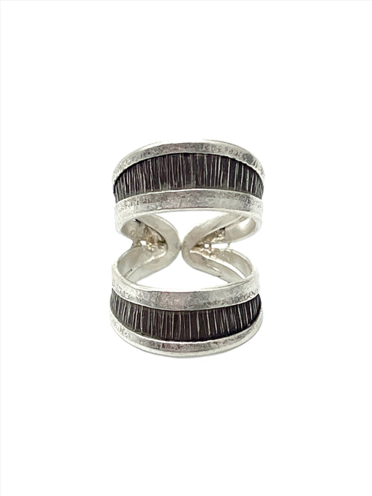 Sterling Silver Hill Tribe Open Cut Ring