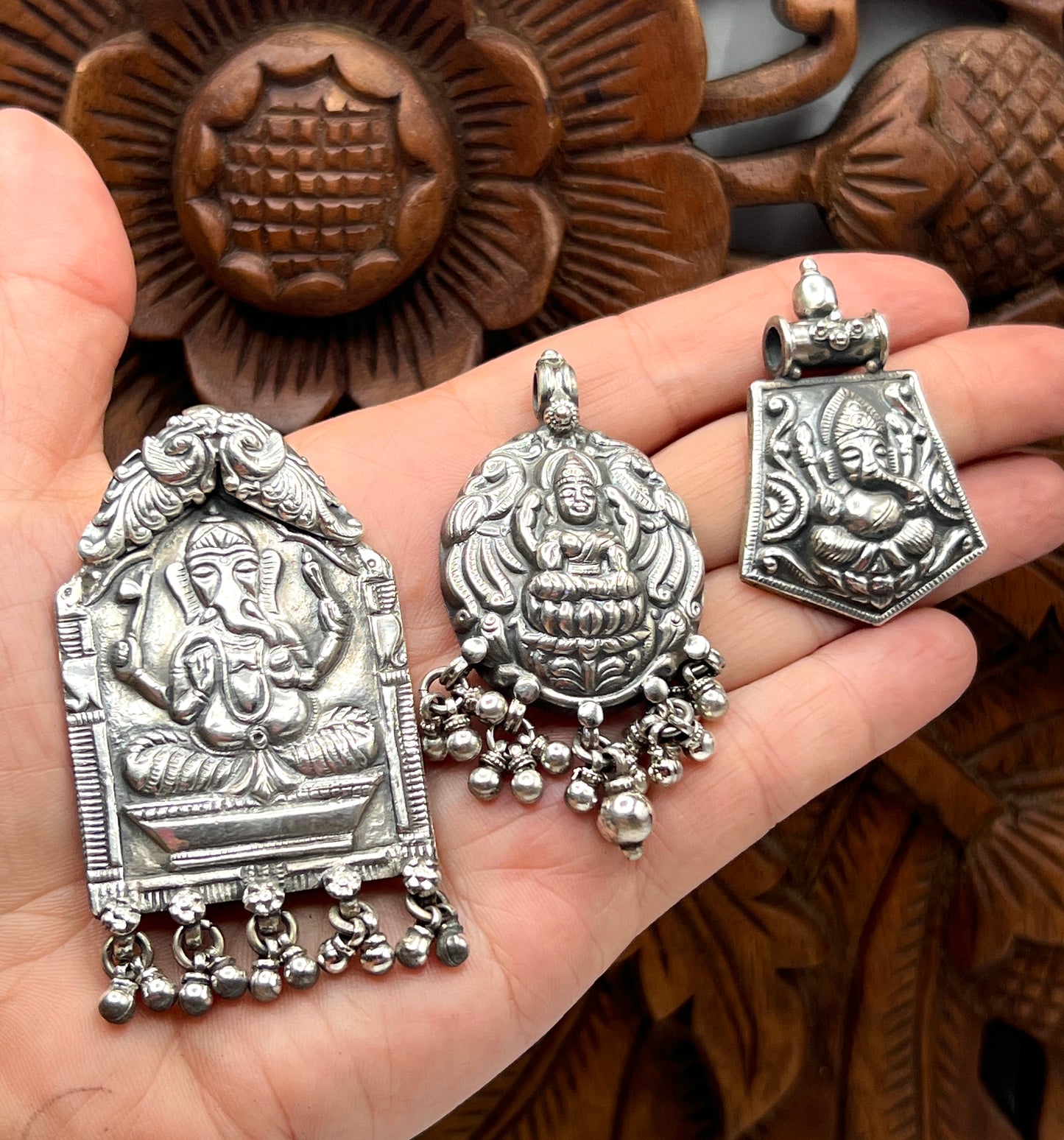 Large Tribal Ganesh & Buddha Pendants