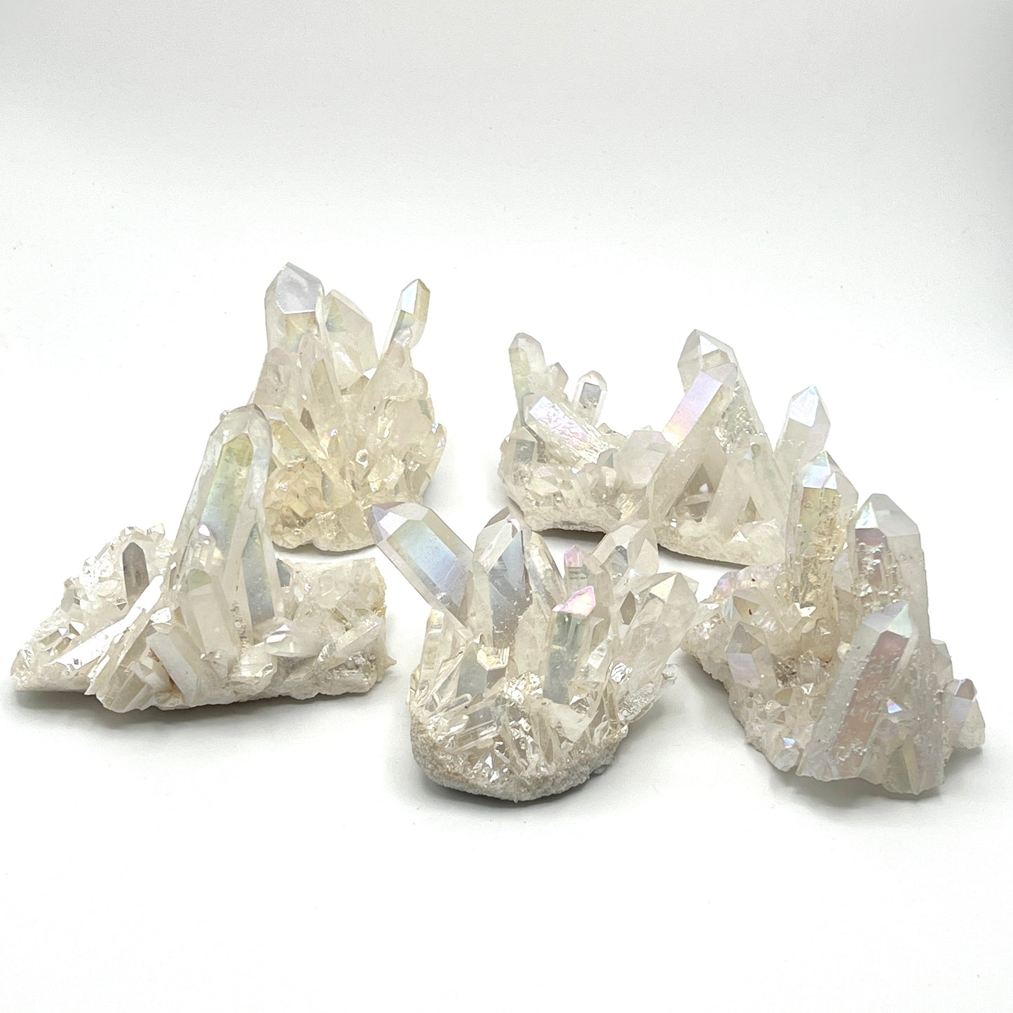 Angel Aura Quartz Clusters