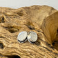 6mm Beaded Oval Faceted Studs Earrings