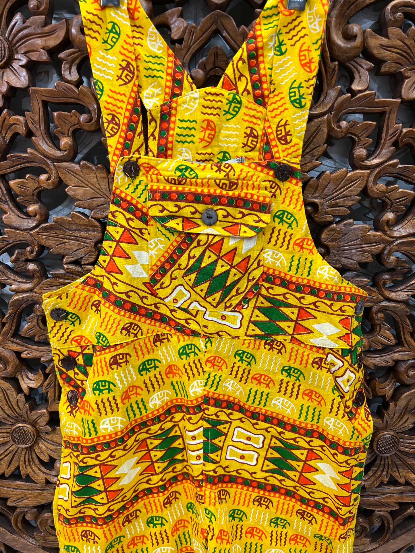 Child BlockPrint Long Overalls