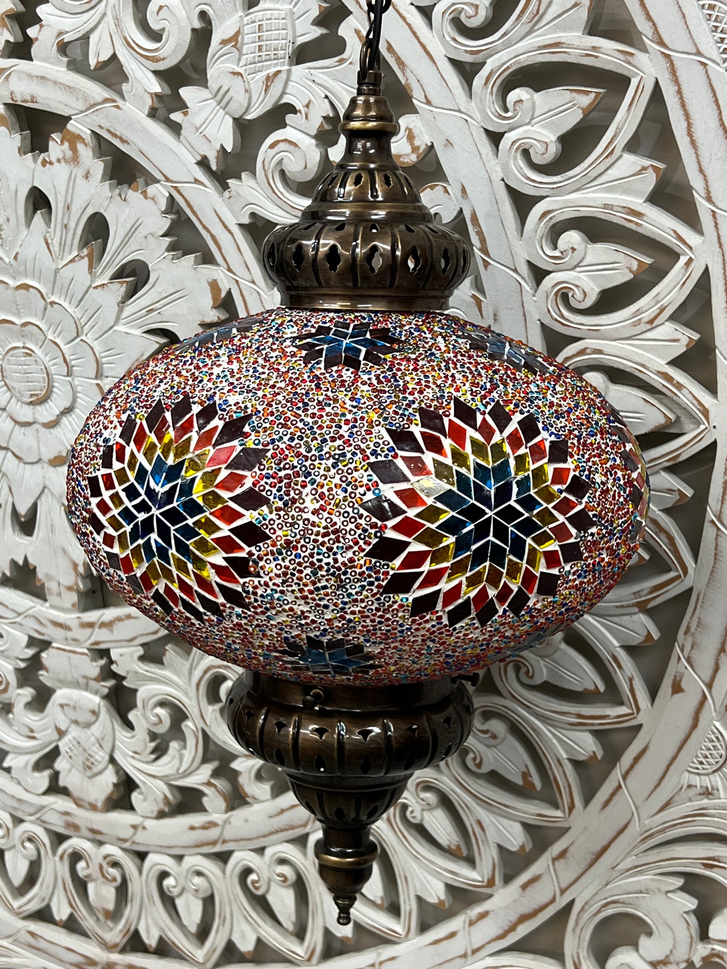 Turkish Mosaic Hanging Lamps | Large