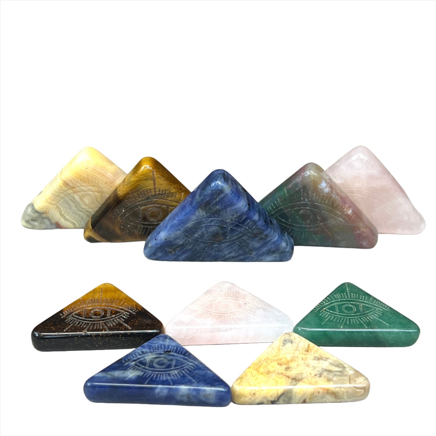 All Seeing Eye Triangle Stones