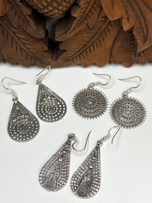 Small Beaded Filigree Earrings