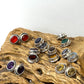 6mm Beaded Oval Faceted Studs Earrings