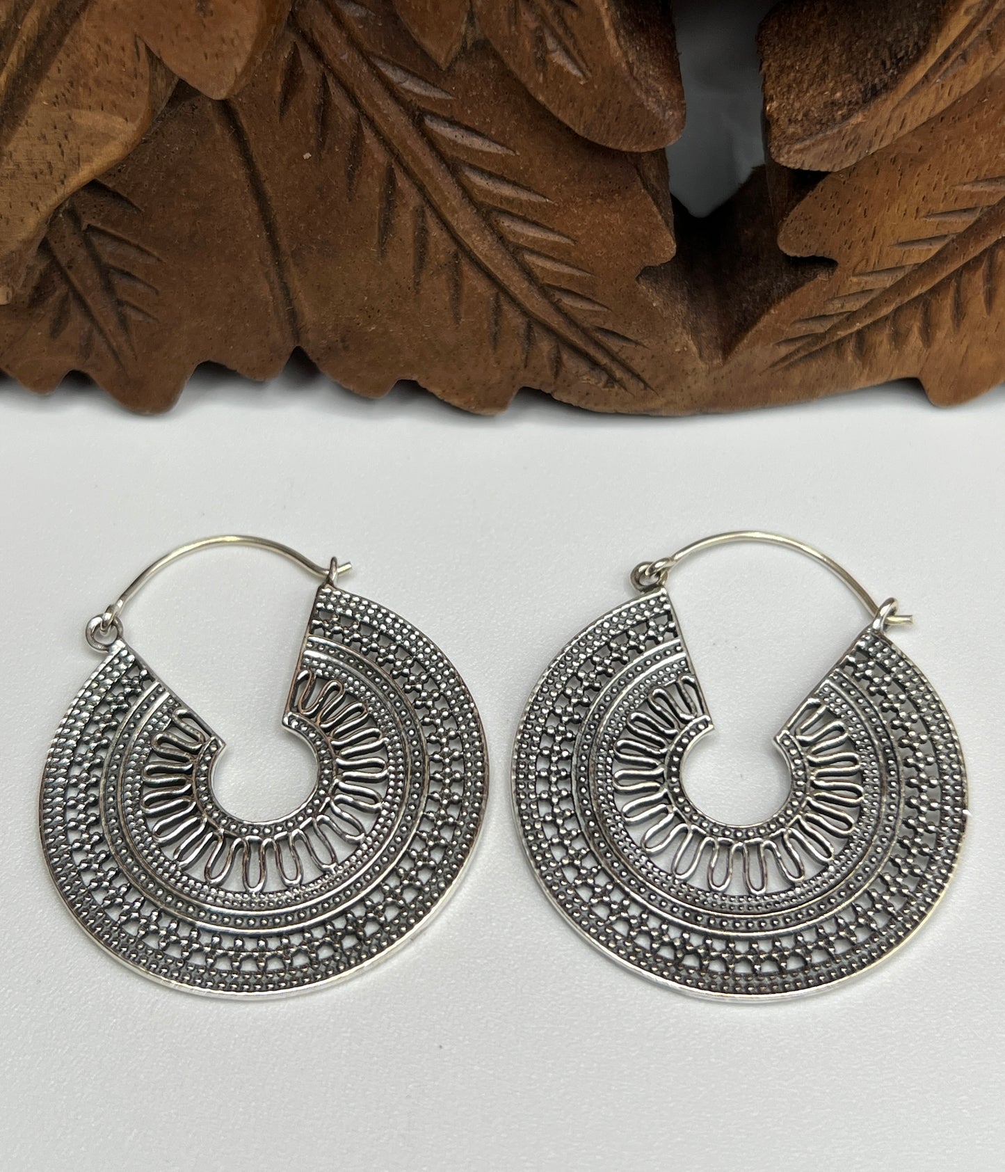 Tribal Swirl Hoop Earrings