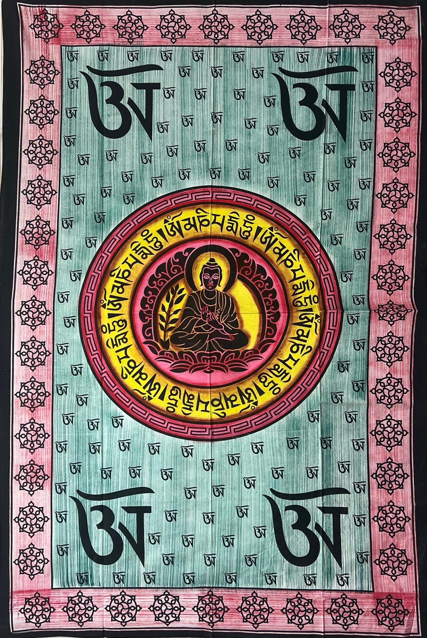 Tibetan Om Buddha Tapestry | 2 Colors
