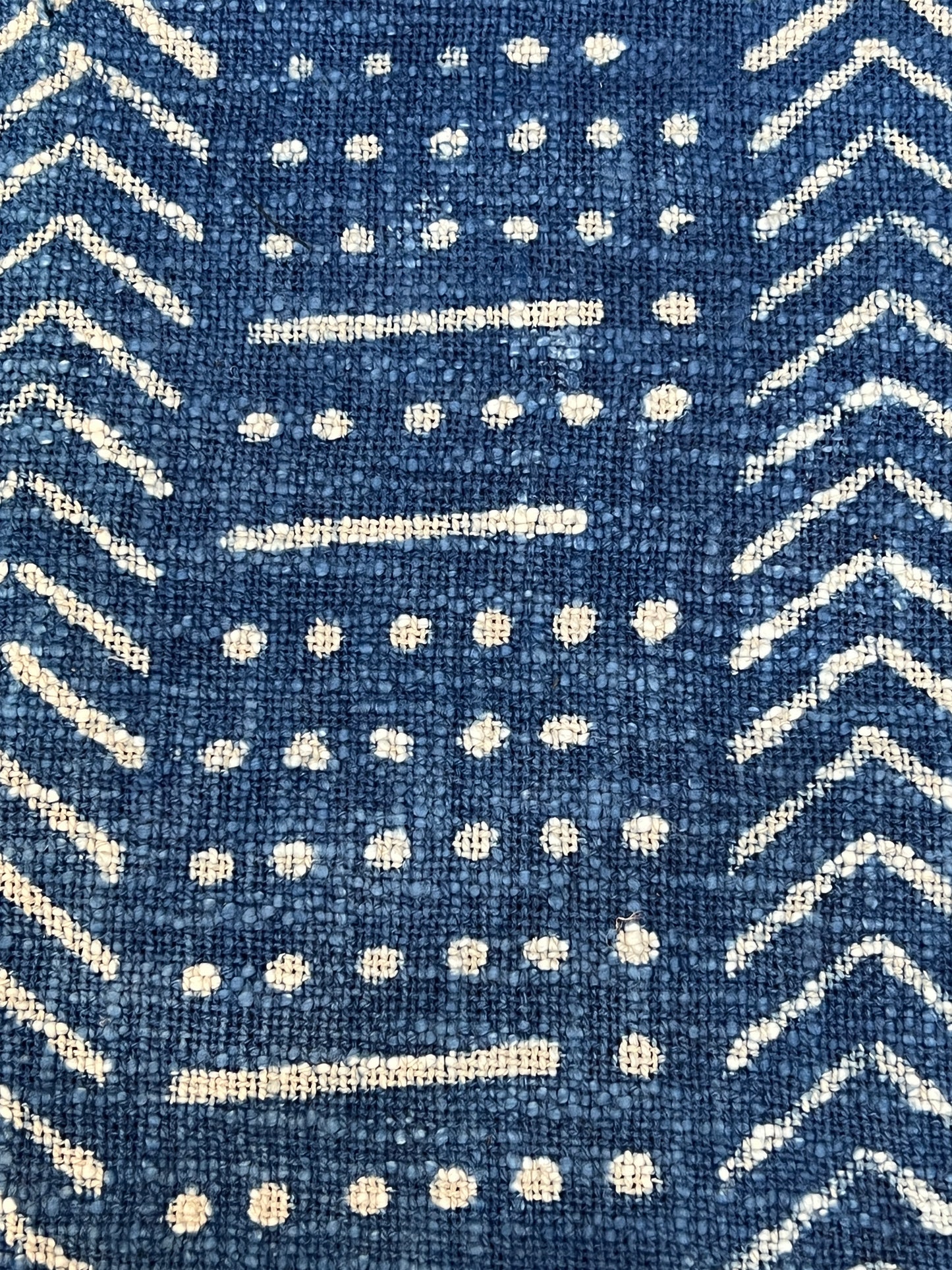 Natural Indigo Block Print Throw Blanket