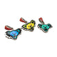 Inlaid Gemstone Grateful Dead Bear Pendants by David Freeland
