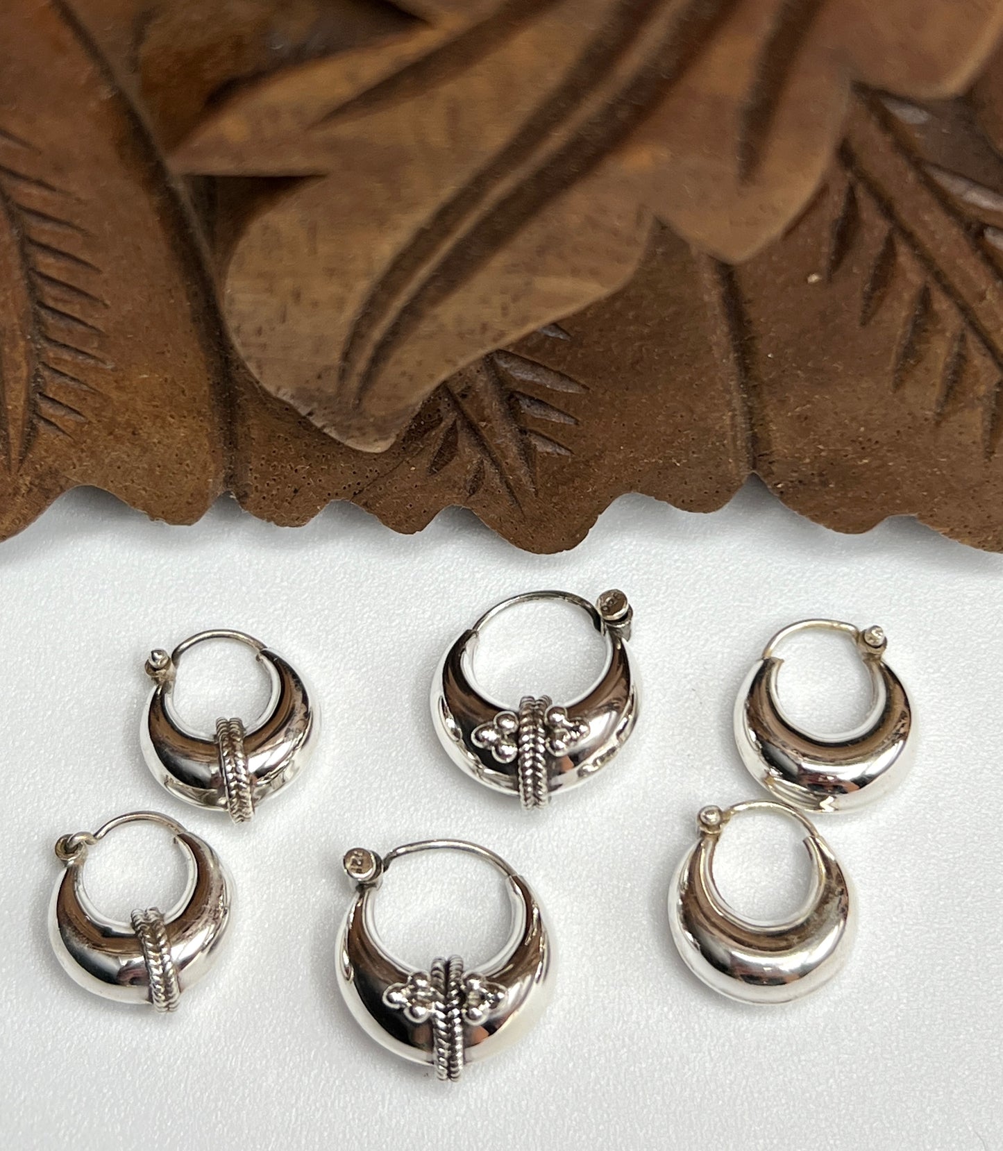 Small Tribal Hoop Earrings