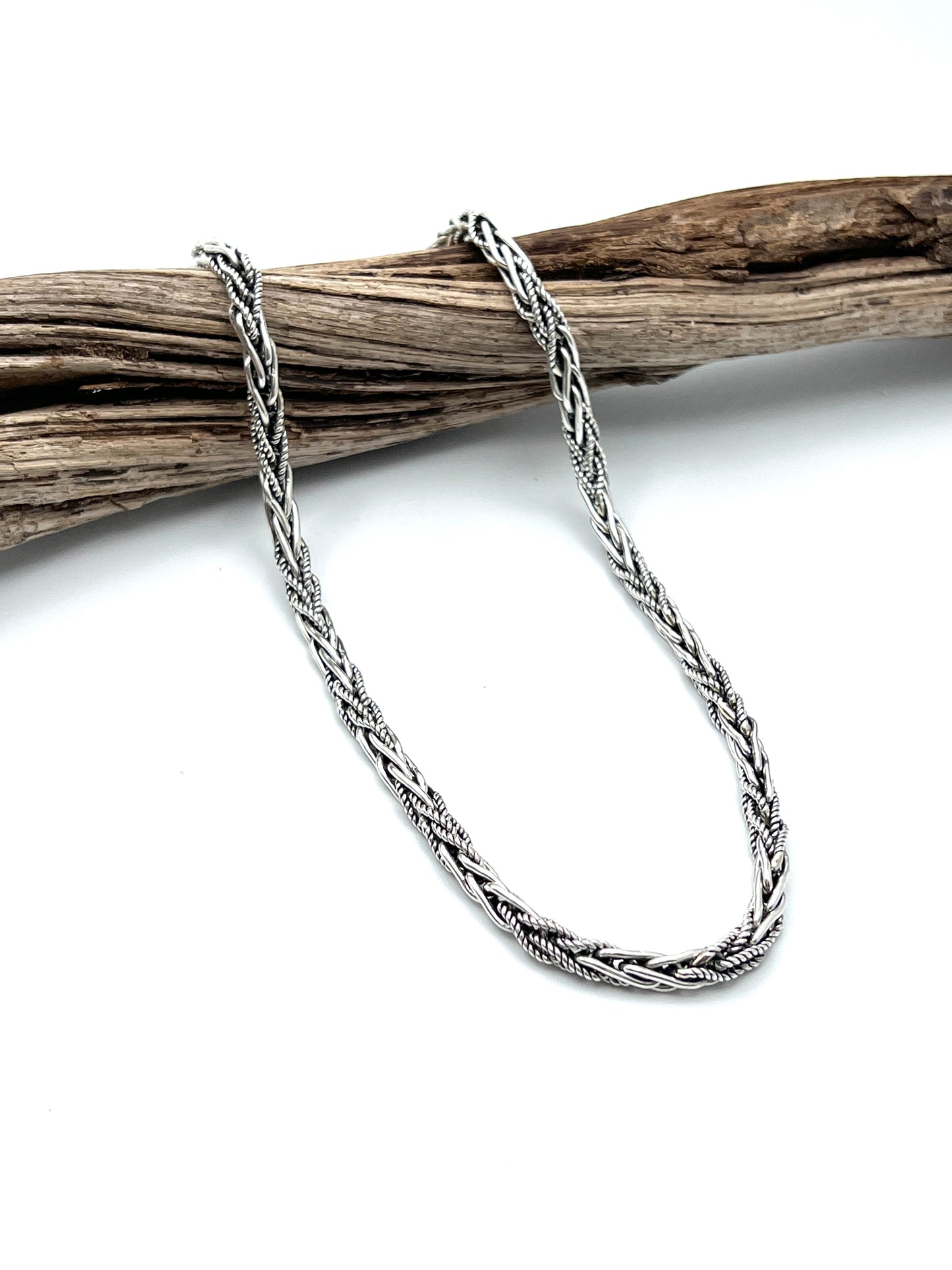 Sterling Silver Thai Braided Chain Necklaces