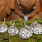 Sterling Silver Swirl Shield Earrings