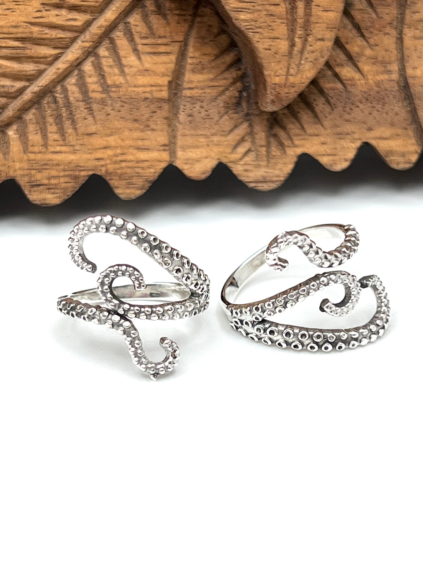 Sterling Silver Octopus Tentacle Ring