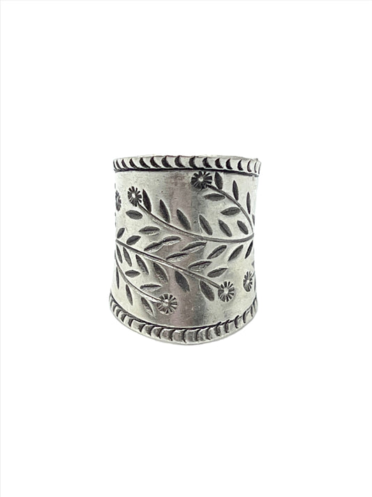 Sterling Silver Hill Tribe Multi Flower Ring