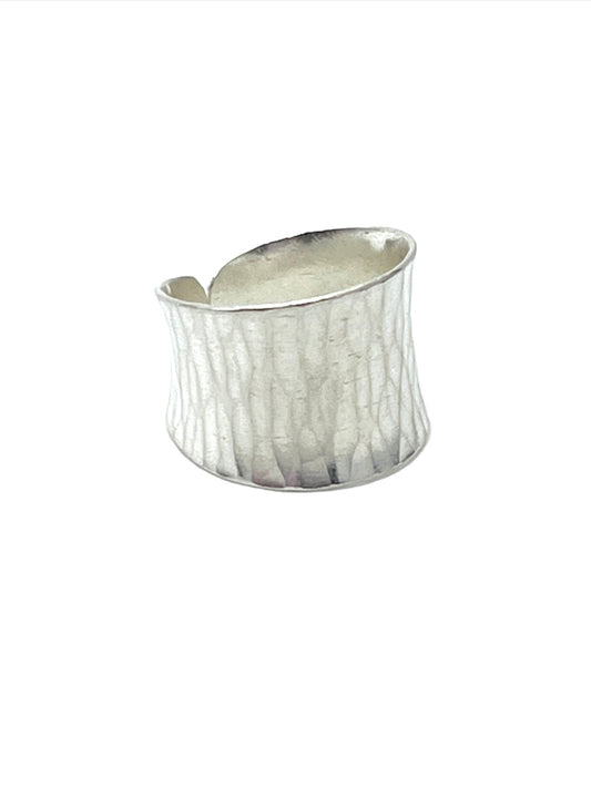 Sterling Silver Soft Hammered Ring