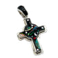 Rare Inlaid Gemstone Galaxy Cross Pendant by David Freeland