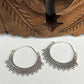 Large Beaded Hoop Earrings