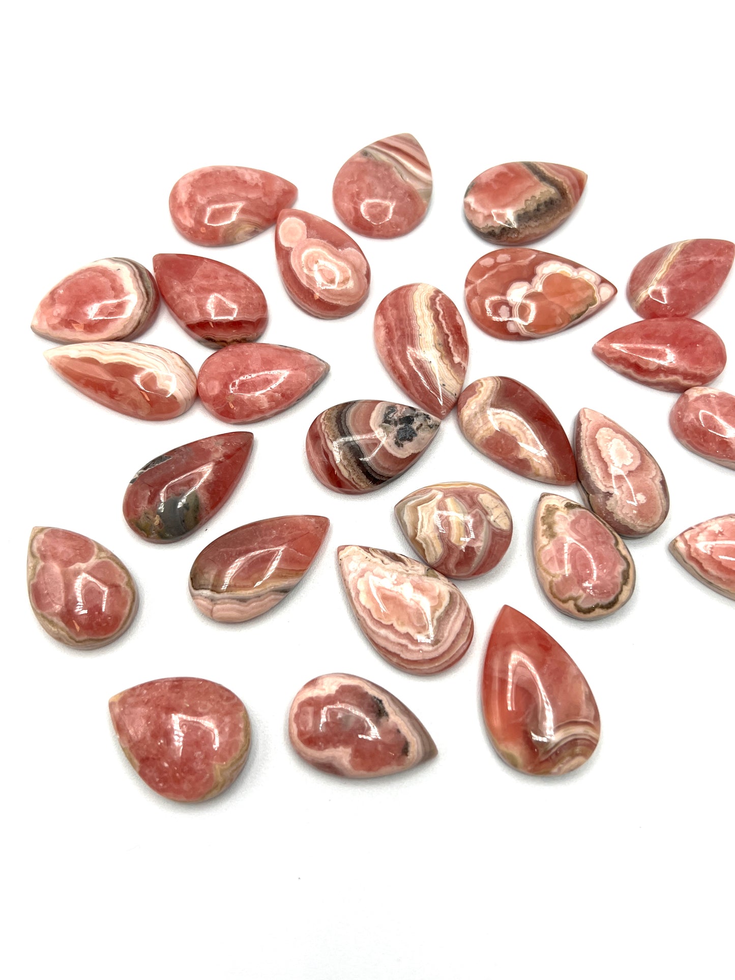 Rhodochrosite Teardrop Stones