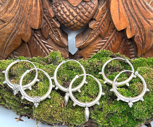 Medium Tribal Hoop Earrings