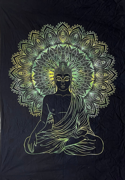 Buddha Peacock Tapestries Wall Hangings | 3 Colors