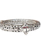Vintage Rajasthani Sterling Silver Carved Bracelet