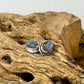 6mm Beaded Oval Faceted Studs Earrings