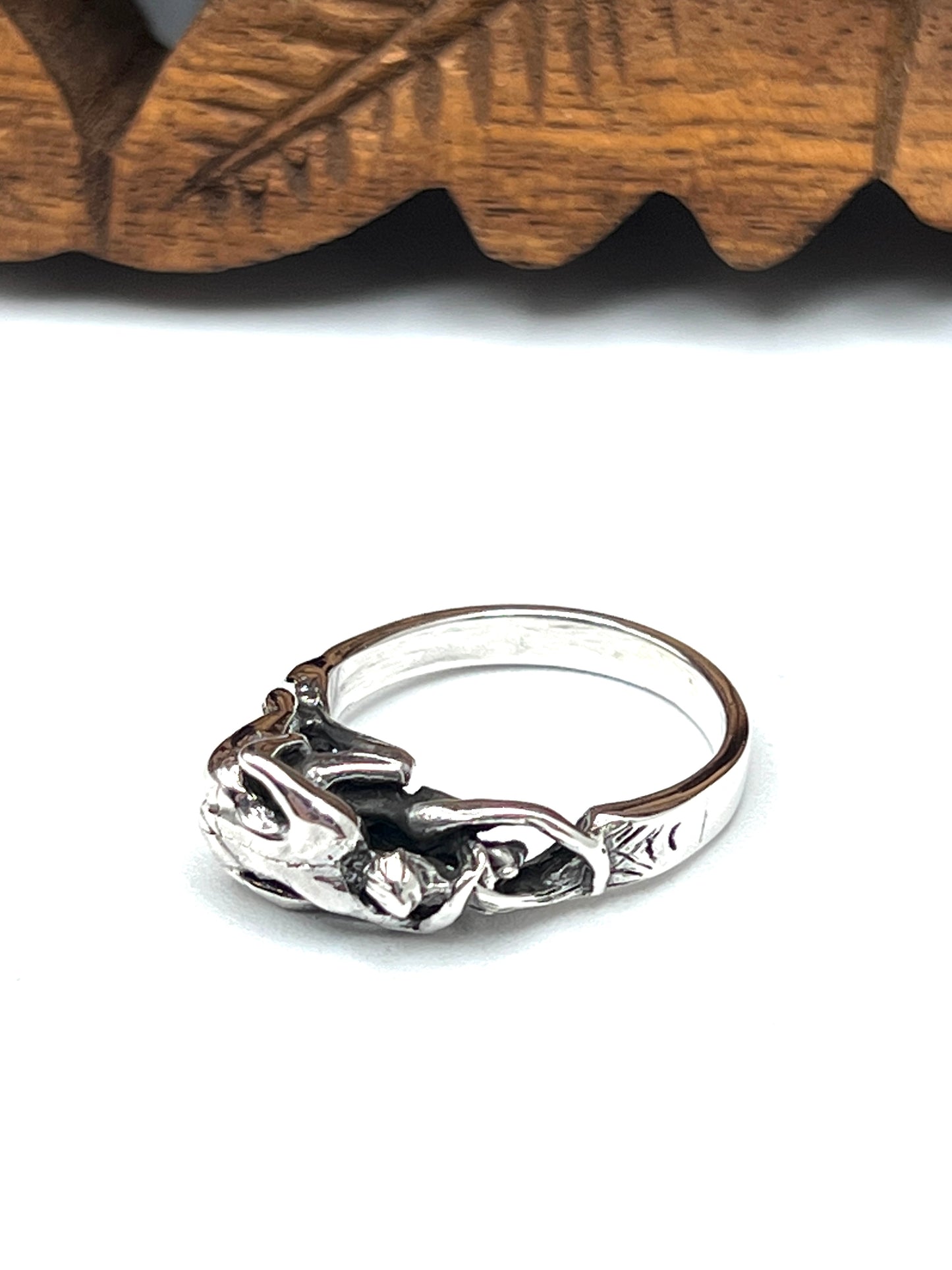 Sterling Silver Couple Doggie Ring