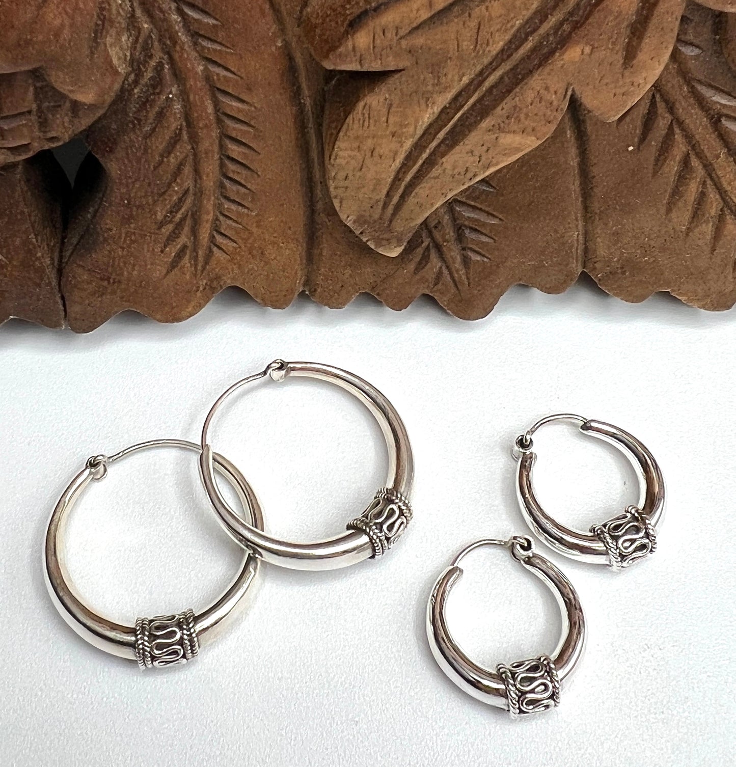 Thin Bali Hoop Earrings