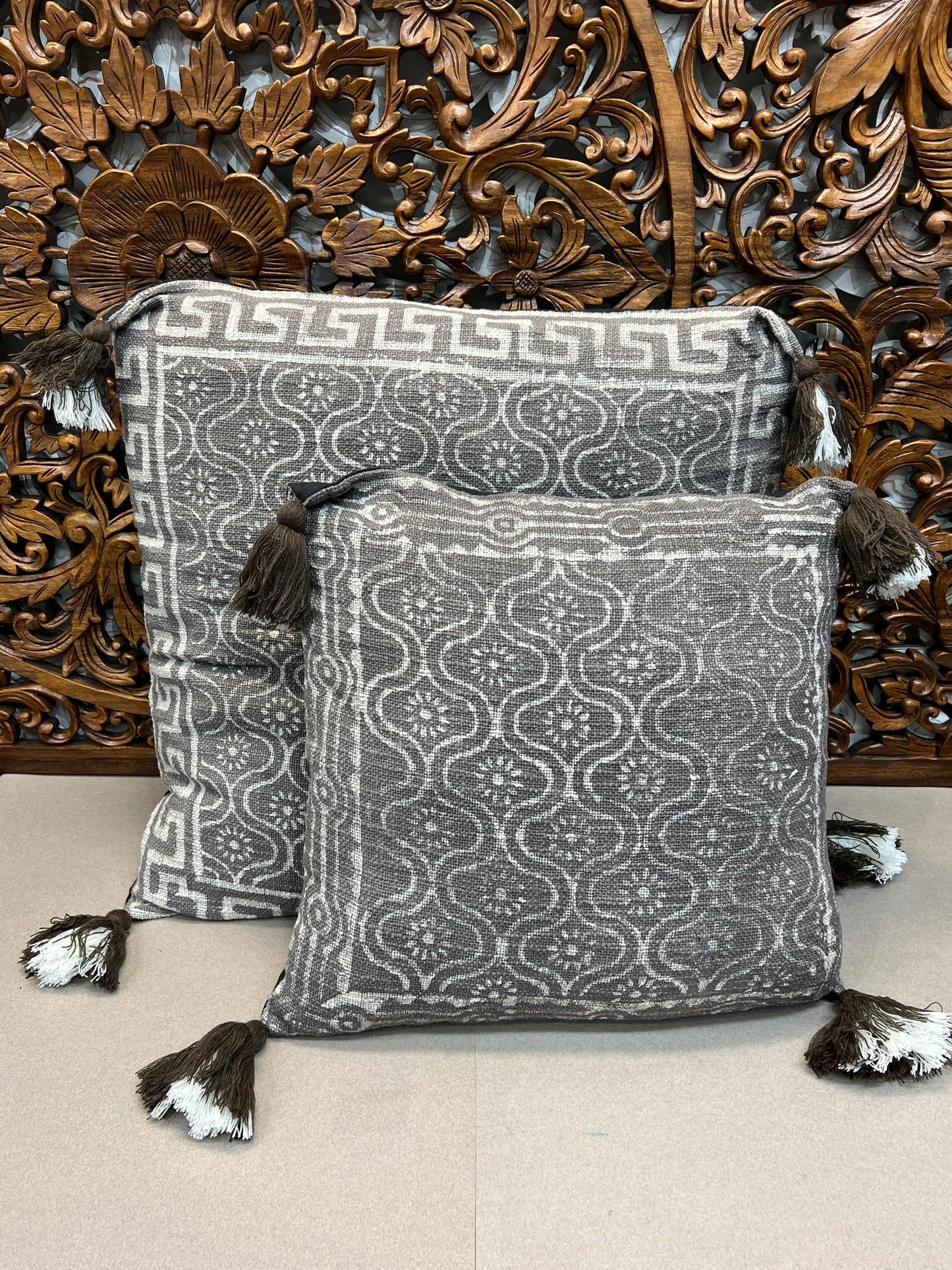 Block Print Throw Pillows | Square