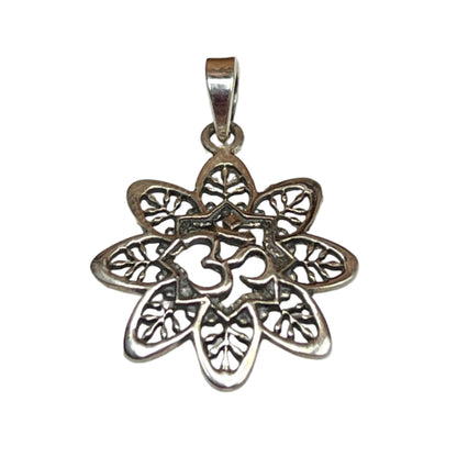 Om Flower Pendants