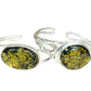 Large Sterling Silver Amber Bracelets