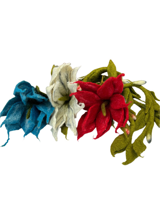 Hand felted Single Flower Garland