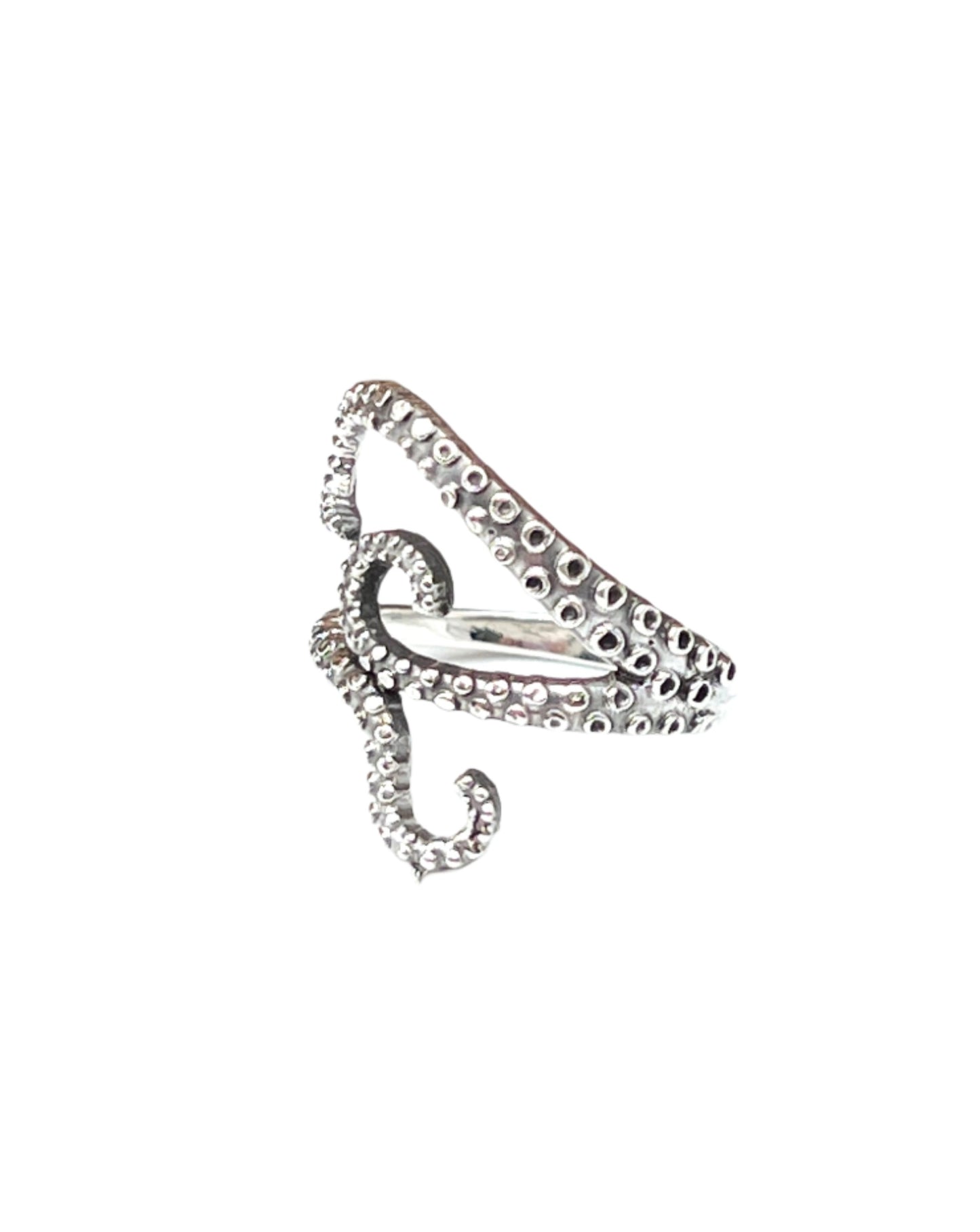 Sterling Silver Octopus Tentacle Ring