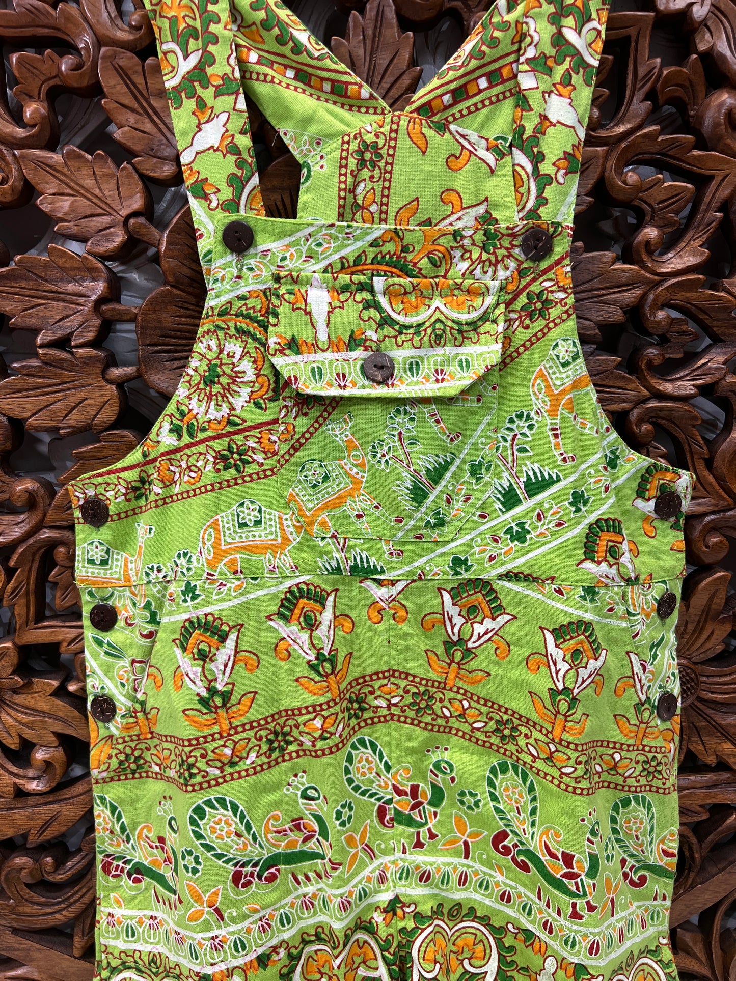 Child BlockPrint Long Overalls