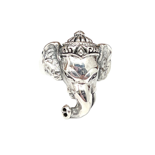 Sterling Silver Ganesh Elephant Ring