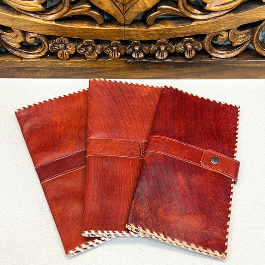 Hand Made Camel Leather Bi-Fold Wallet