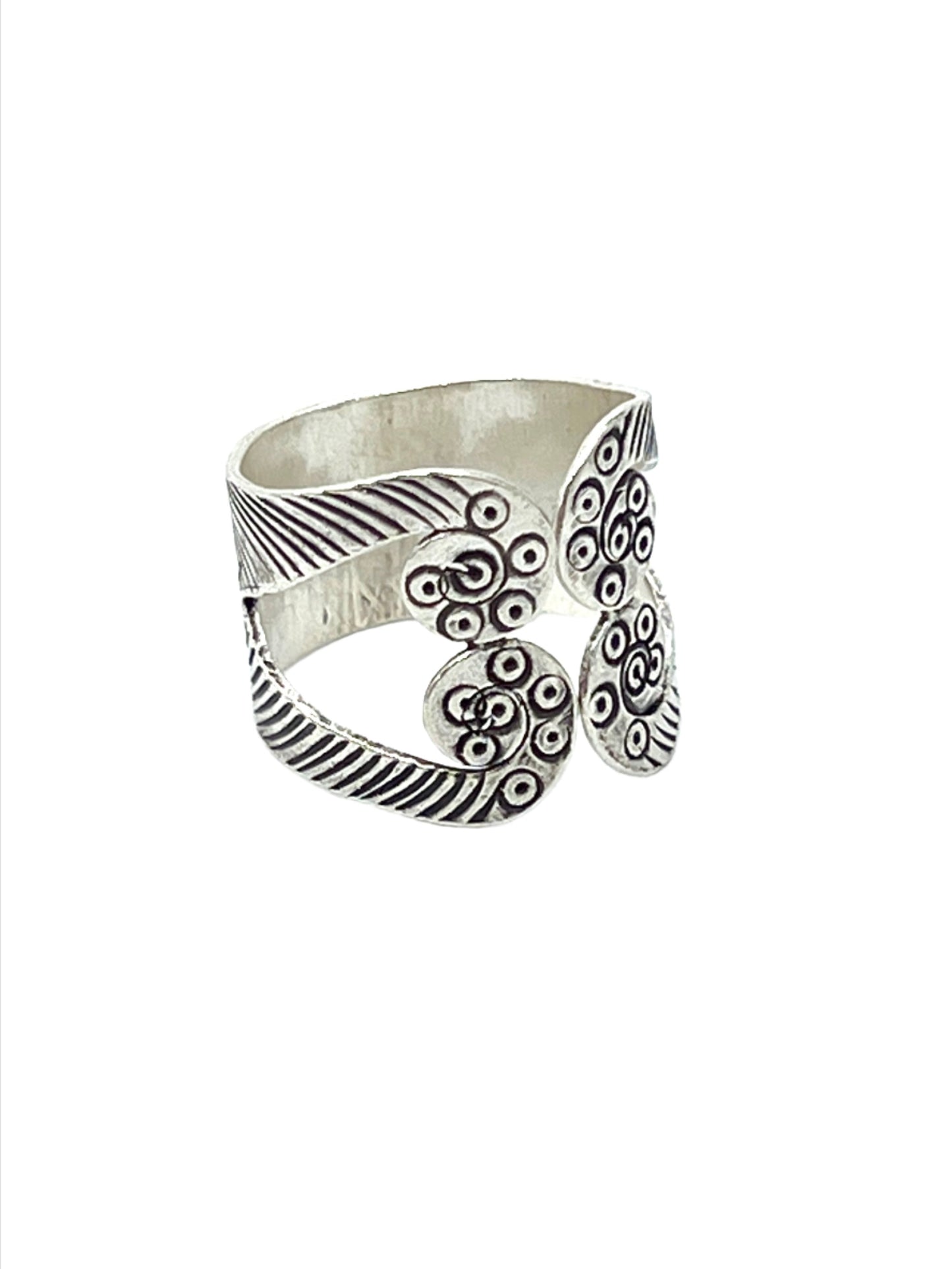 Sterling Silver Hill Tribe 4 Swirl Ring