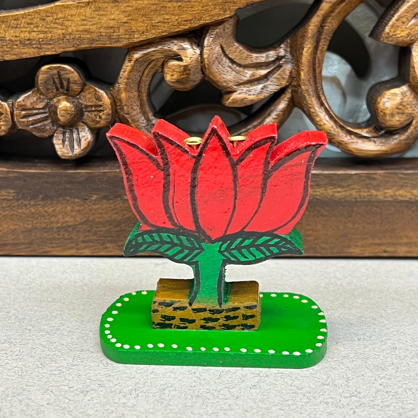 Lotus Flower Painted Incense Burner